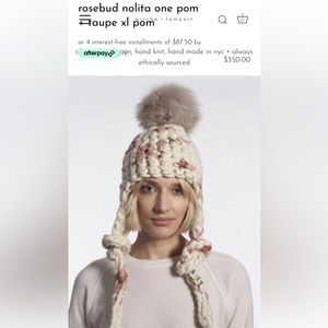 Mischa Lampert rosebud nolita one pom beanie